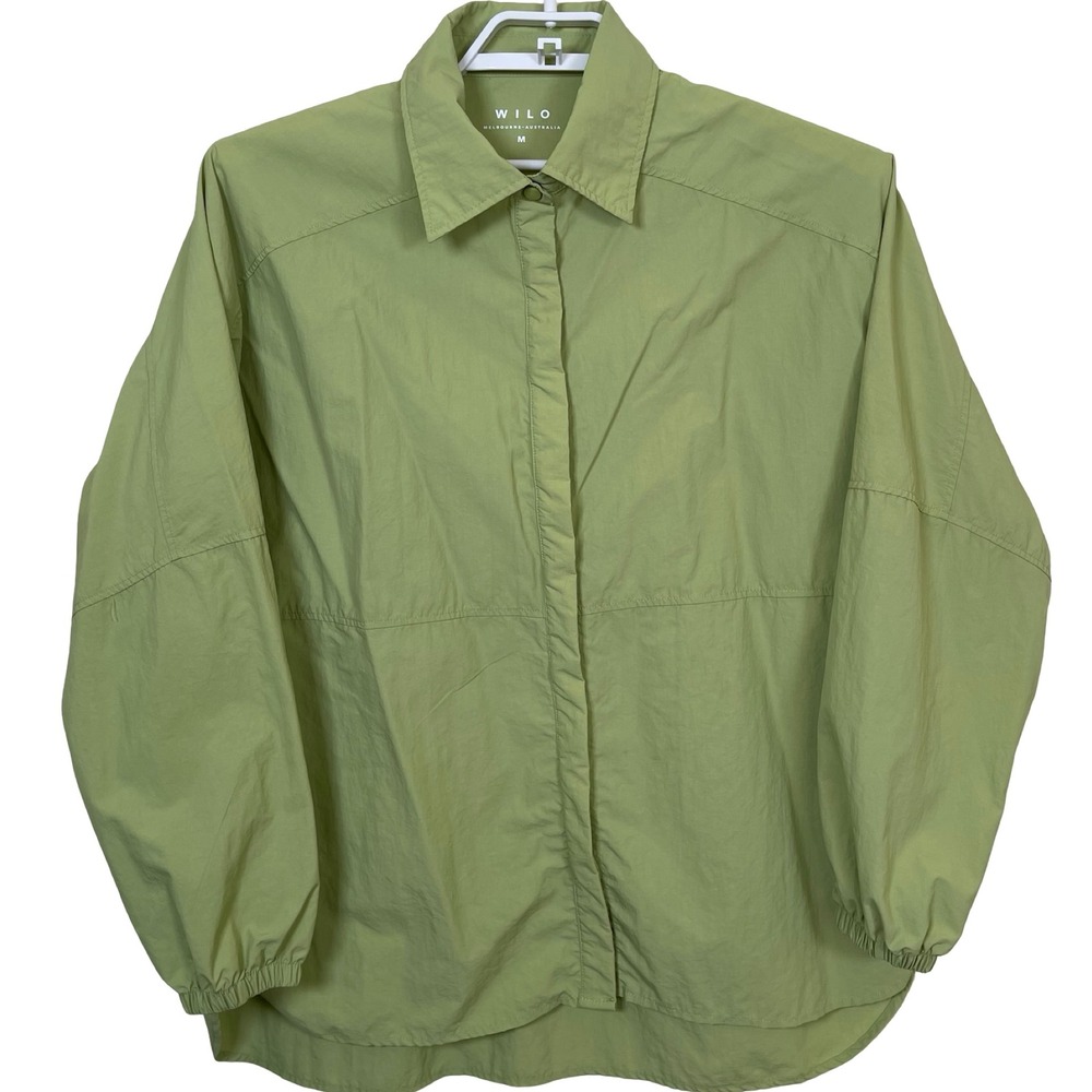 WILO Melbourne Australia Parachute Beach Workout Cover-up‎ Shirt M Green Nylon